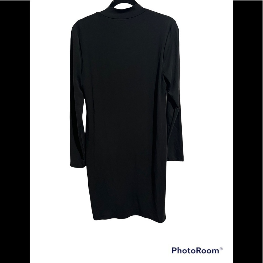 FOR THE REPUBLIC Long Sleeve Mock Neck Midi Dress size medium - Picture 3 of 5